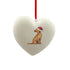 Labrador Fox Red in Santa Hat Christmas Heart Bauble